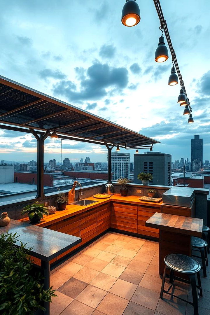 Sustainable Energy Integration - 22 Rooftop Kitchen Ideas