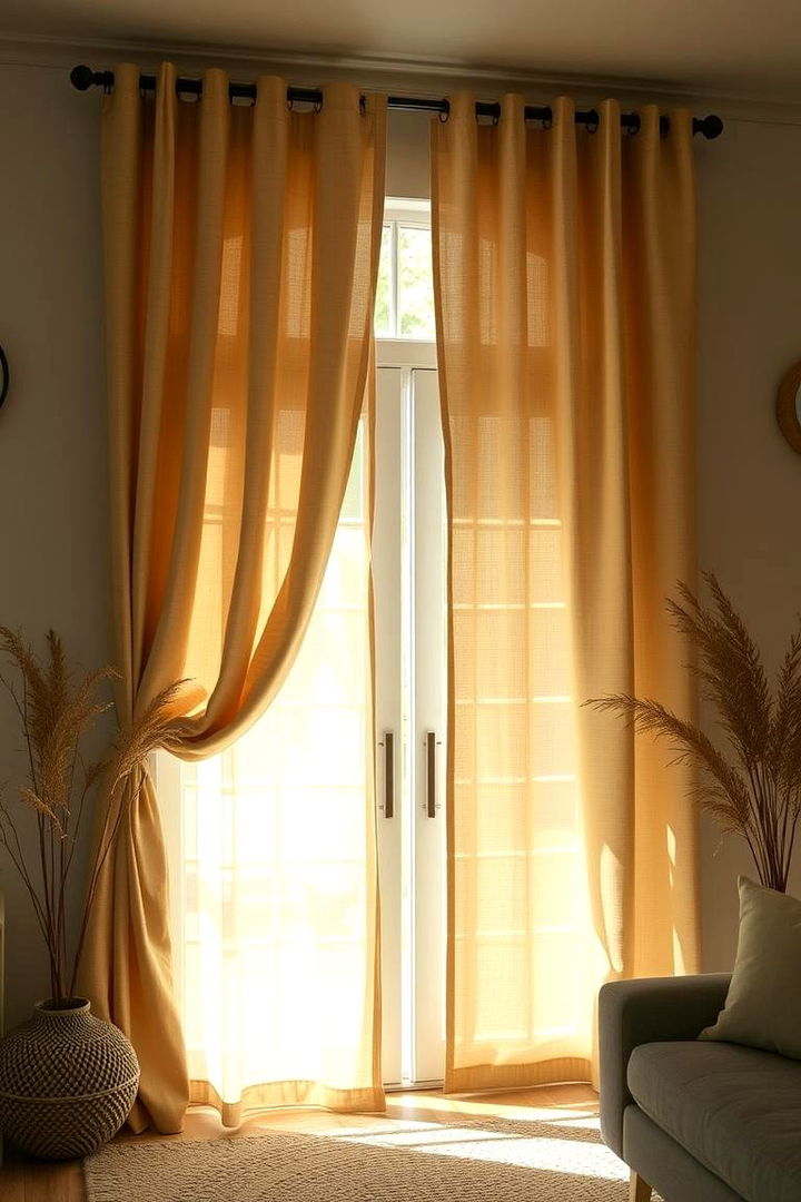Sustainable Fabric Choices - 22 Sliding Door Curtain Ideas