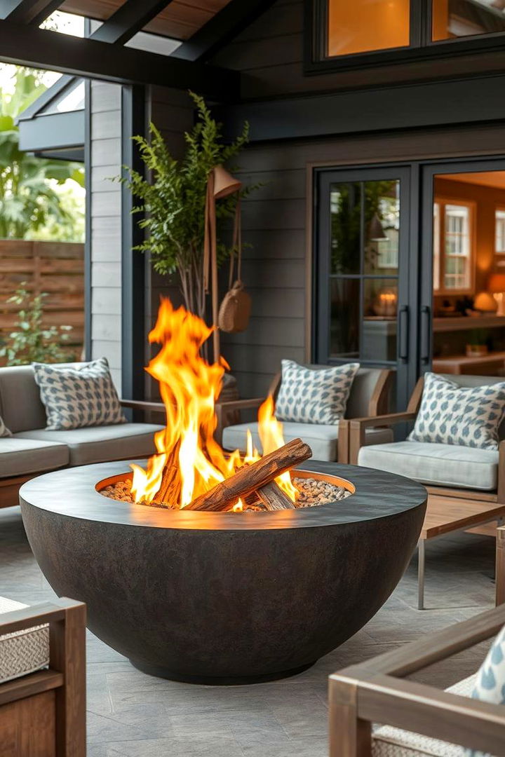 Sustainable Fire Pit Integration - 22 Green Fireplace Ideas
