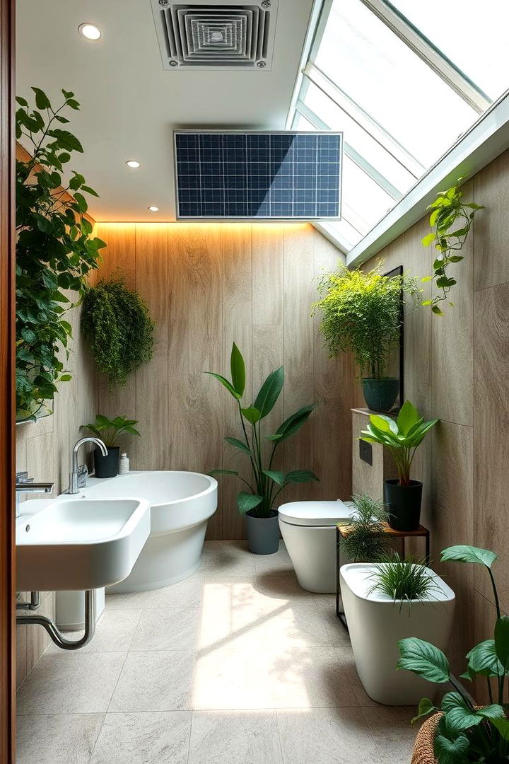 Sustainable Green Tech Integration - 22 Greenhouse Bathroom Ideas