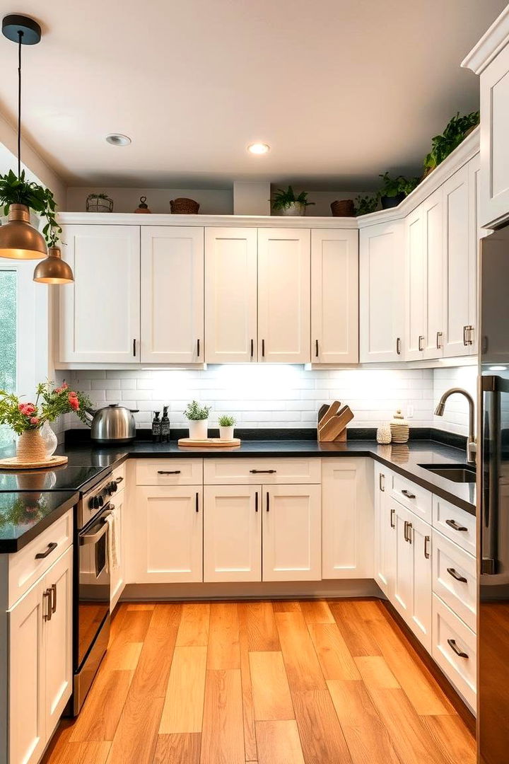 Sustainable Kitchen Designs - 22 Kitchen With White Cabinets and Black Countertops Ideas