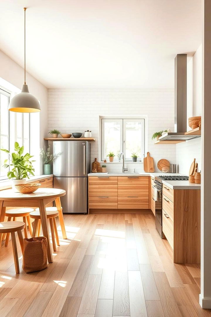 Sustainable Light Wood Choices - 22 Light Wood Floor Kitchen Ideas