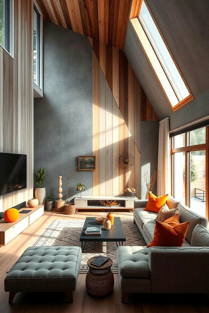Sustainable Living Design - 22 Orange and Grey Living Room Ideas