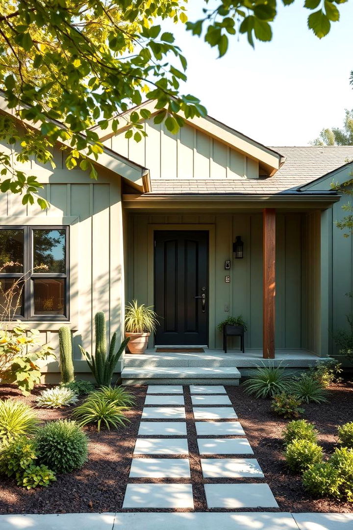 Sustainable Living at Its Best - 22 Sage Green House With Black Door