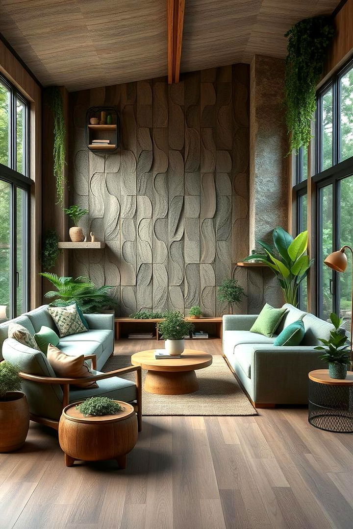Sustainable Material Focus - 22 Forest Green Living Room Ideas