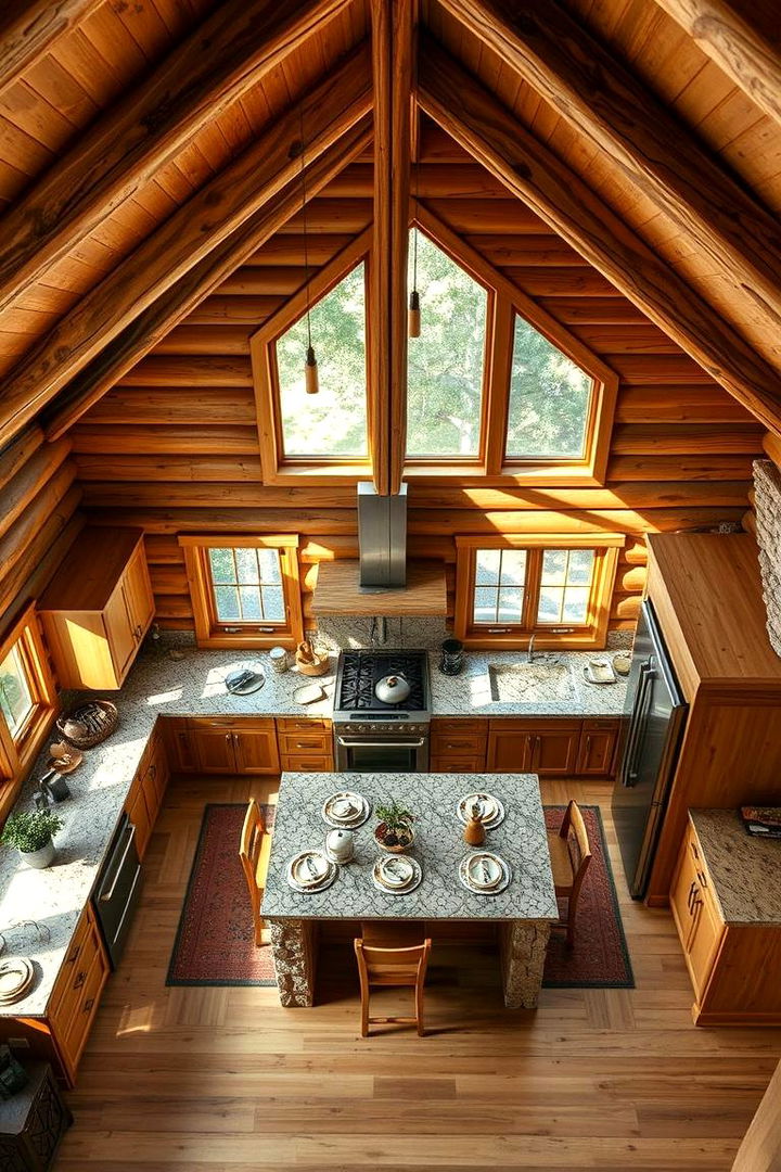 Sustainable Material Selection - 22 Log Cabin Kitchen Design Ideas