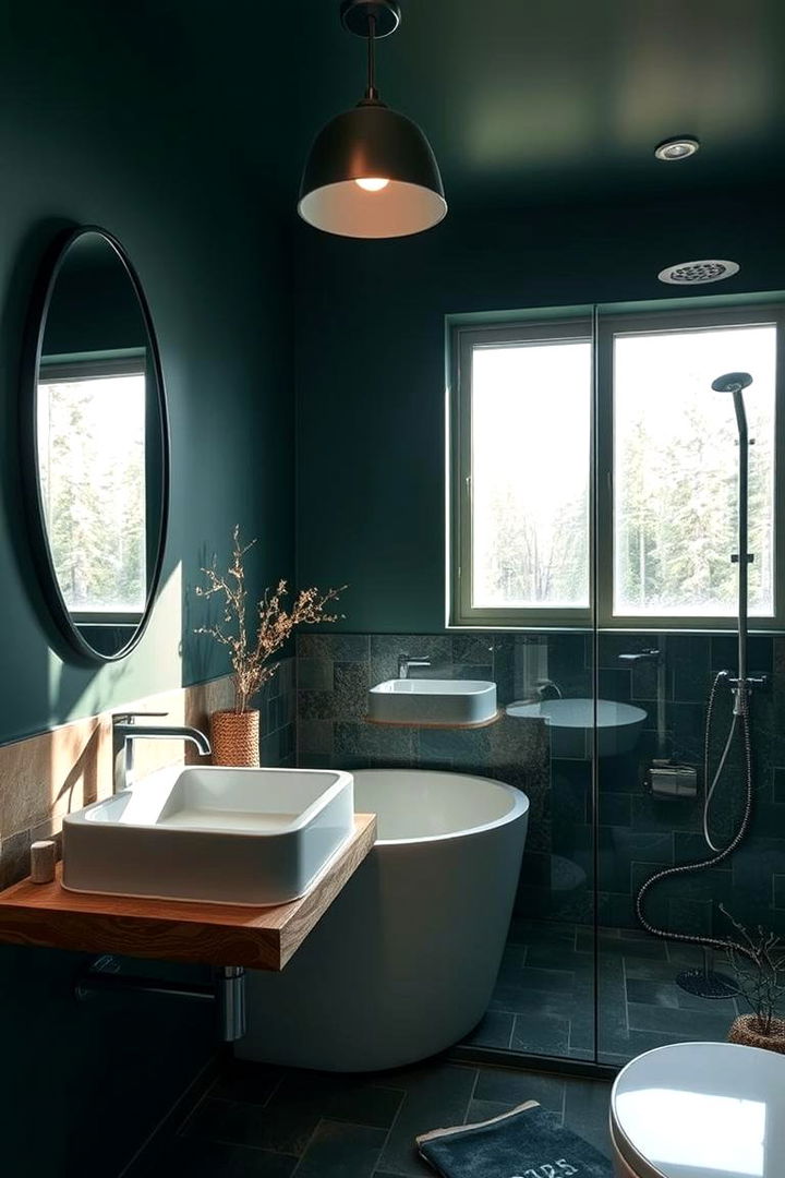 Sustainable Material Selections - 22 Forest Green Bathroom Ideas