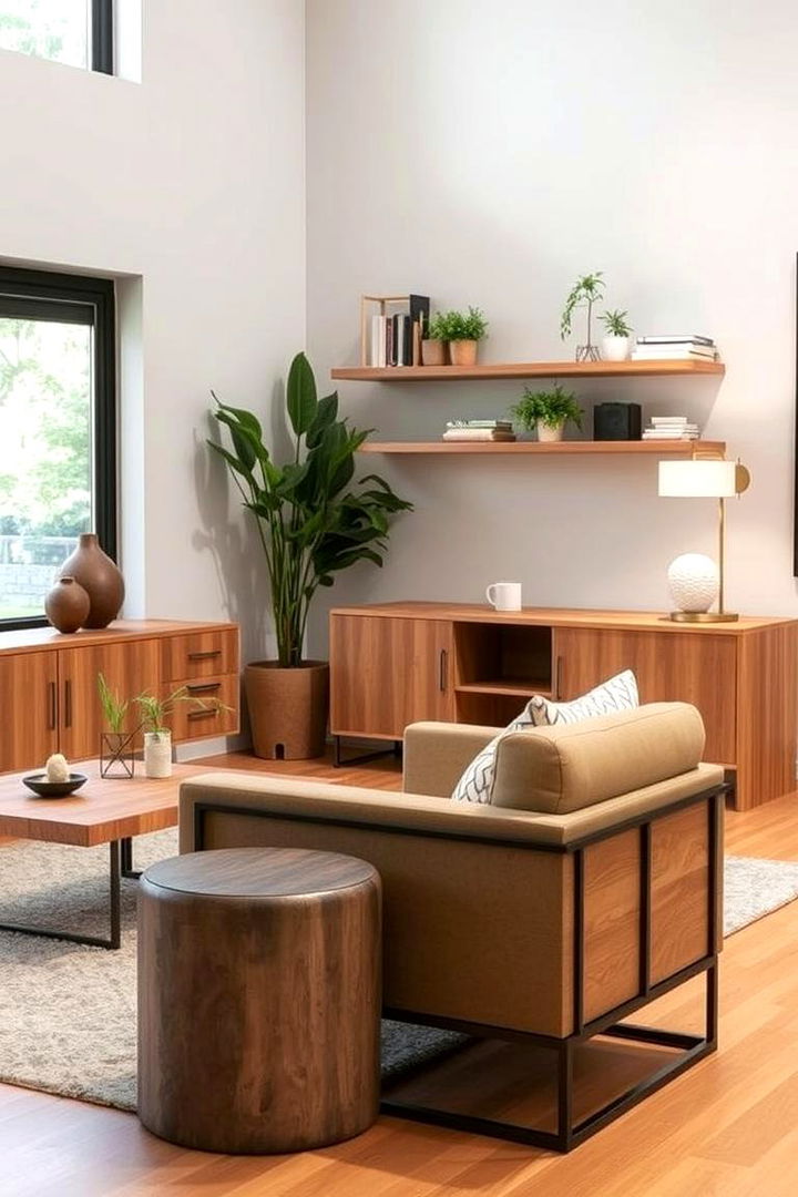 Sustainable Materials - 22 Earthy Living Room Decor Ideas