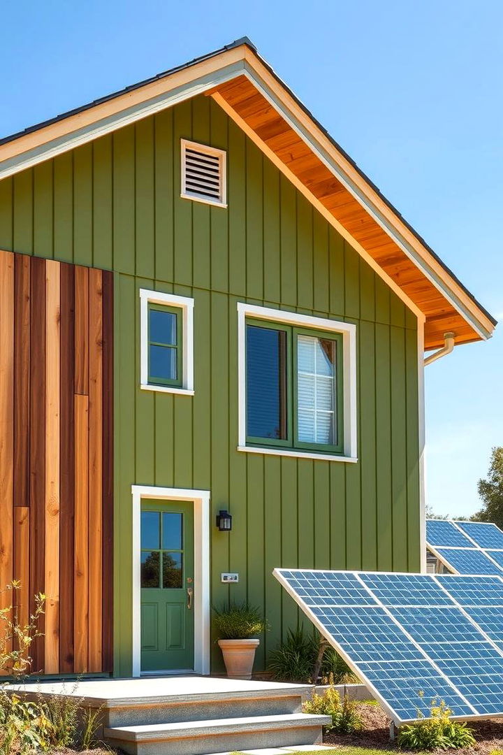 Sustainable Materials Integration - 22 Olive Green House Exterior Ideas