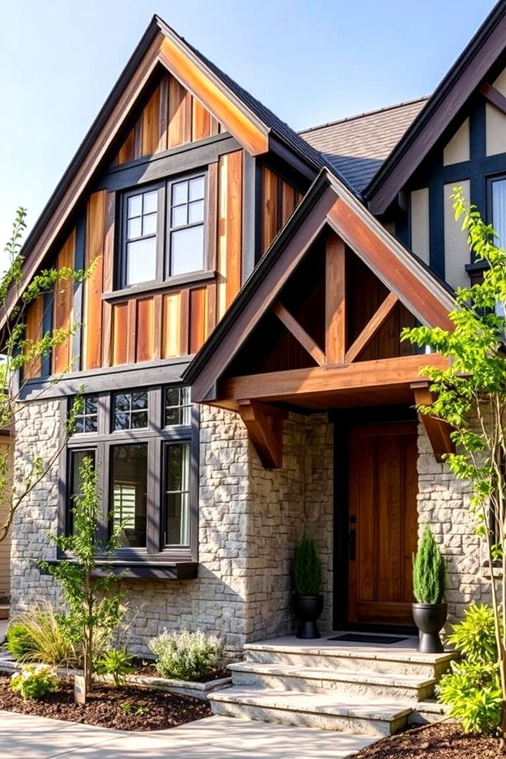 Sustainable Materials in Modern Tudor Homes - 22 Modern Tudor Exterior Inspiration
