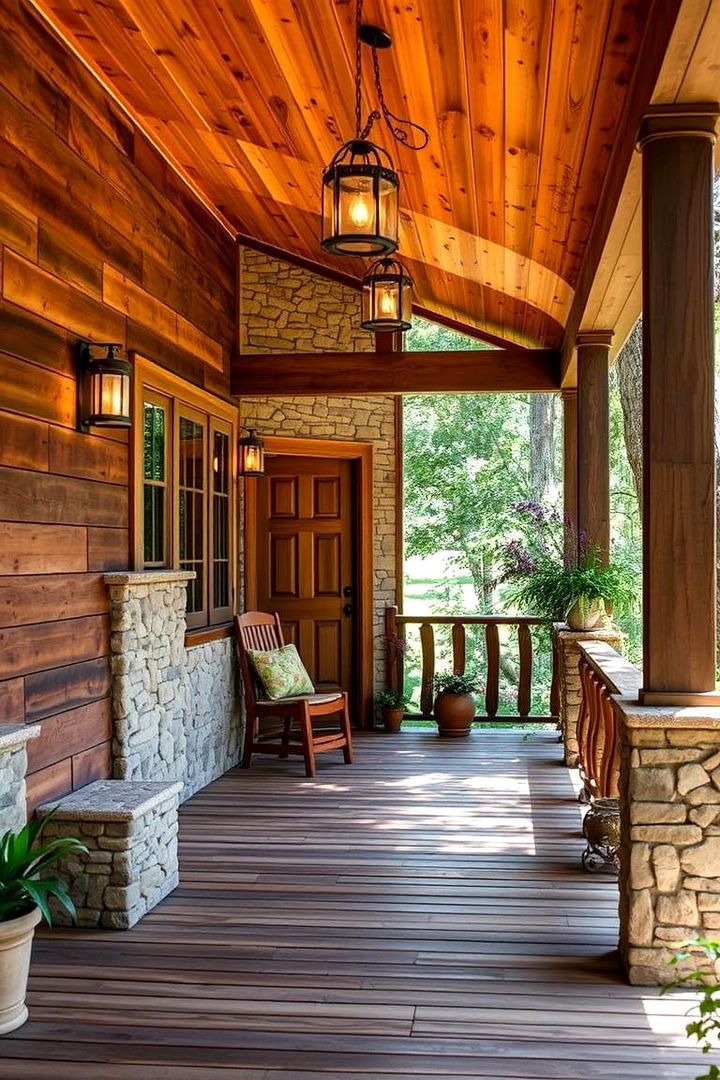 Sustainable Natural Materials - 22 Raised Ranch Front Porch Ideas