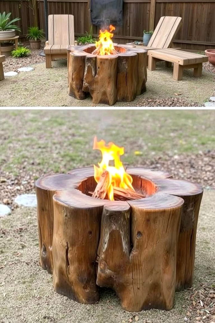 Sustainable Retreat - 22 Tree Stump Fire Pit Ideas