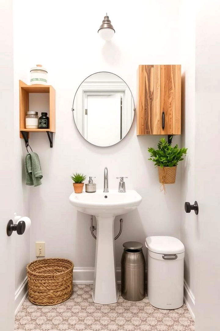 Sustainable Storage Solutions - 22 Green Powder Room Ideas