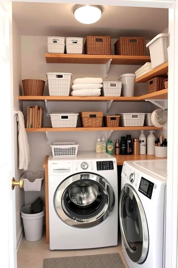 Sustainable Storage Solutions for Clutter Free Spaces - 22 Green Laundry Room Ideas