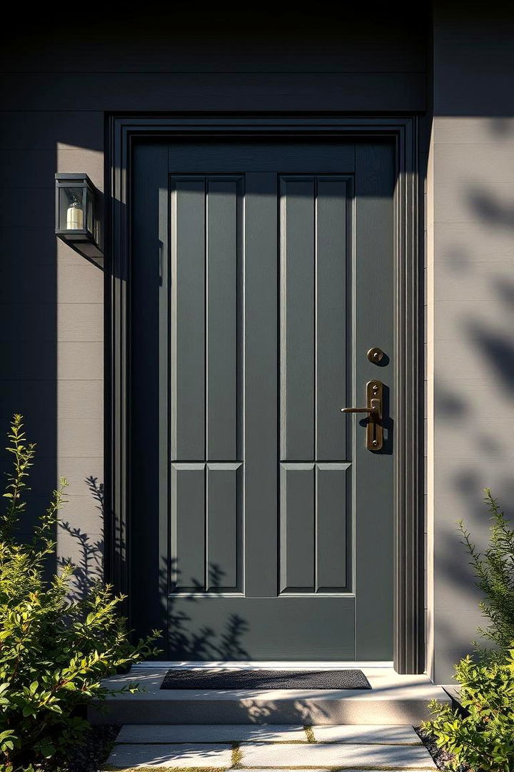 Sustainable Style - 22 Dark Gray Front Door Ideas