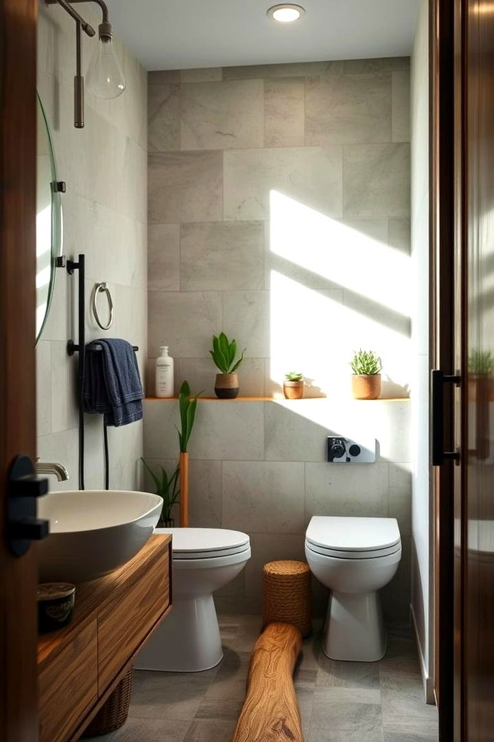 Sustainable Style with Eco Friendly Accents - 22 black and blue bathroom ideas