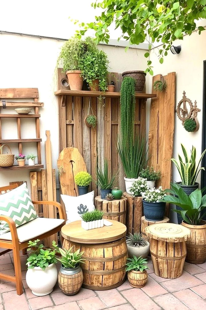 Sustainable Upcycled Decor - 22 Small Backyard Patio Ideas