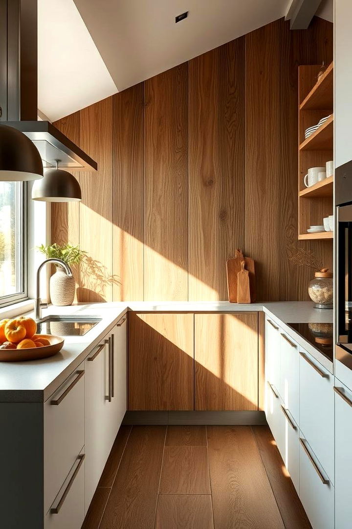 Sustainable Wood Inspired Design - 22 Modern Kitchen Backsplash Ideas