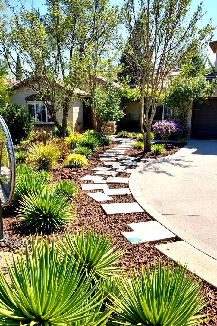 Sustainable Xeriscaping for Drought Resistance - 22 Driveway Landscape Ideas