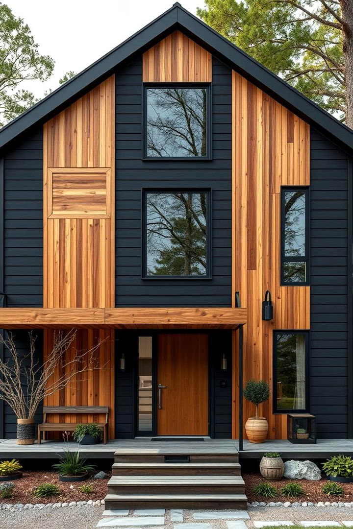 Sustainable and Durable Materials - 22 Black House With Cedar Accents