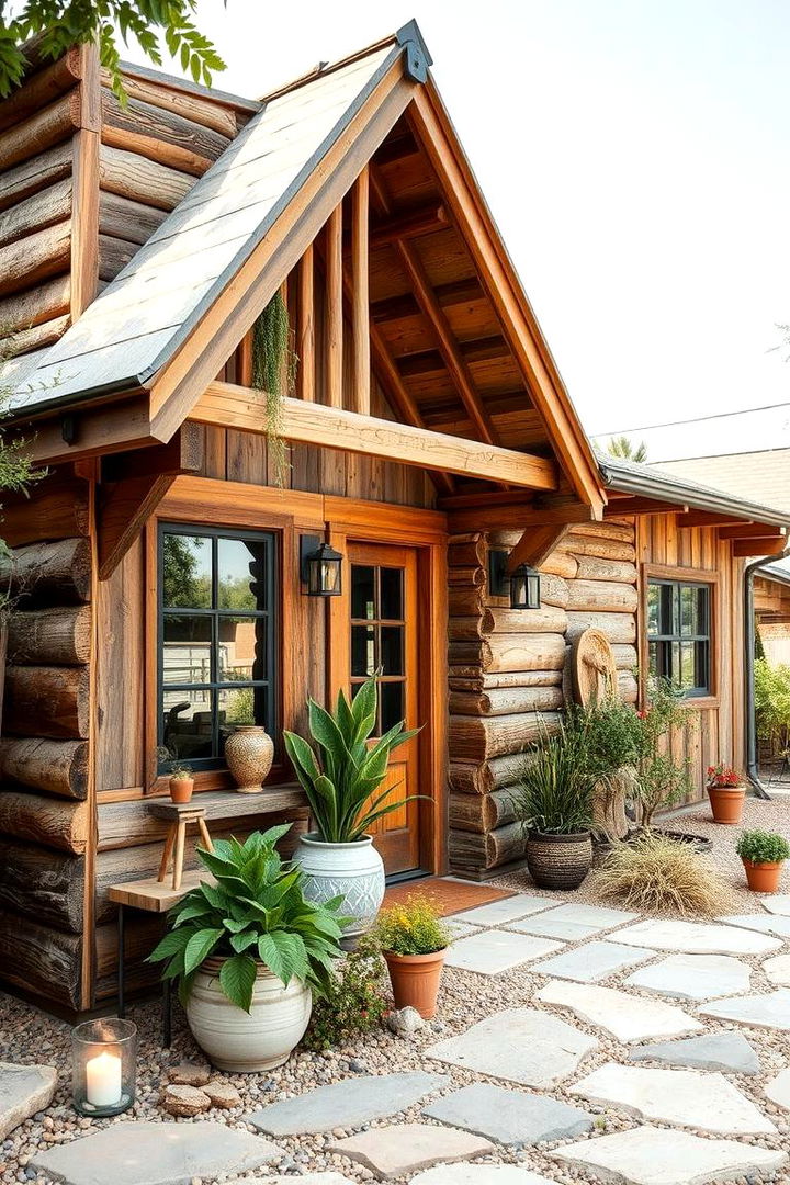 Sustainable and Recycled Features - 22 Boho House Exterior Ideas