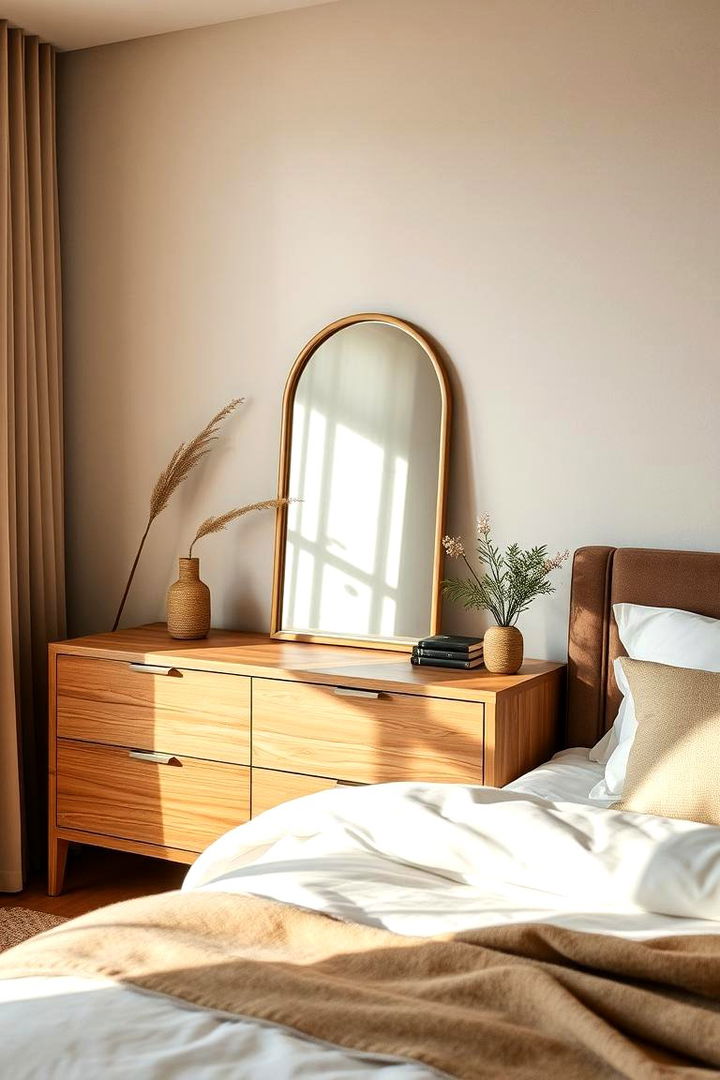 Sustainable and Stylish - 22 Mirror Behind Nightstand Design Ideas