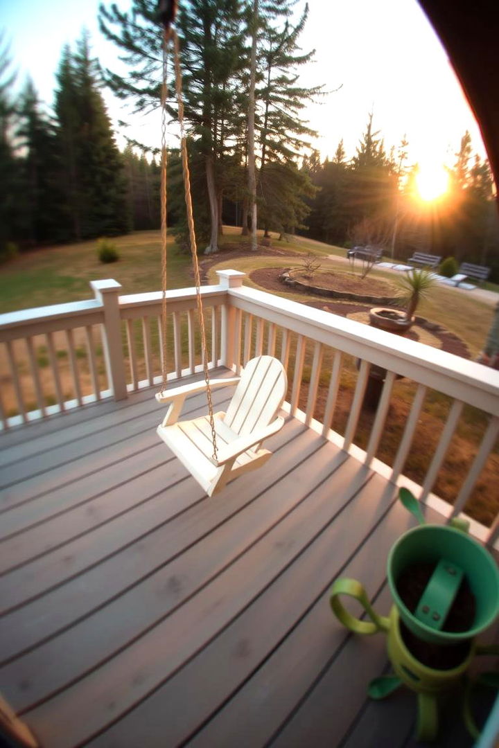 Swinging Chairs on the Deck - 22 Deck Seating Ideas
