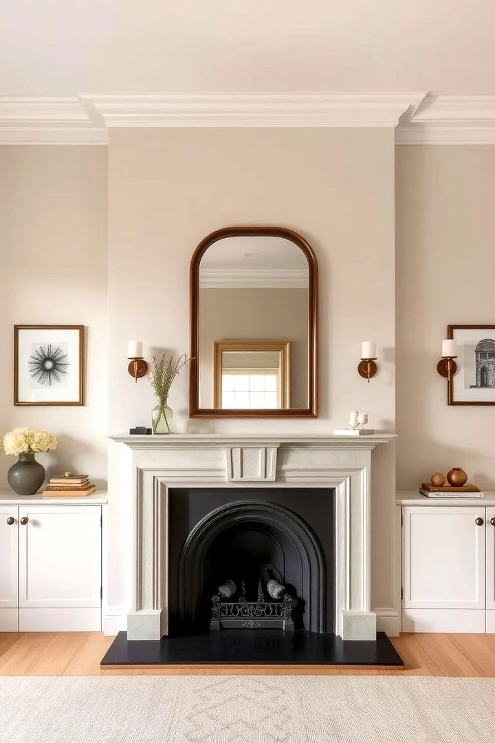 Symmetrical Balance - 22 Mirror Over Fireplace Ideas