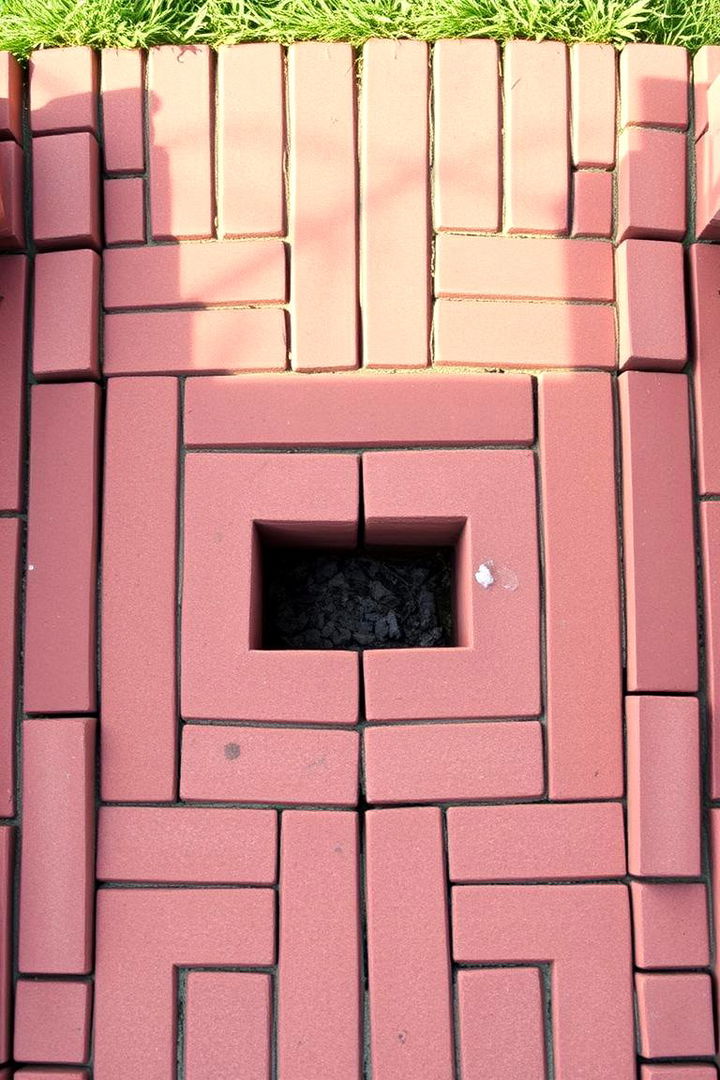 Symmetrical Brick Pattern - 22 Brick Fire Pit Ideas