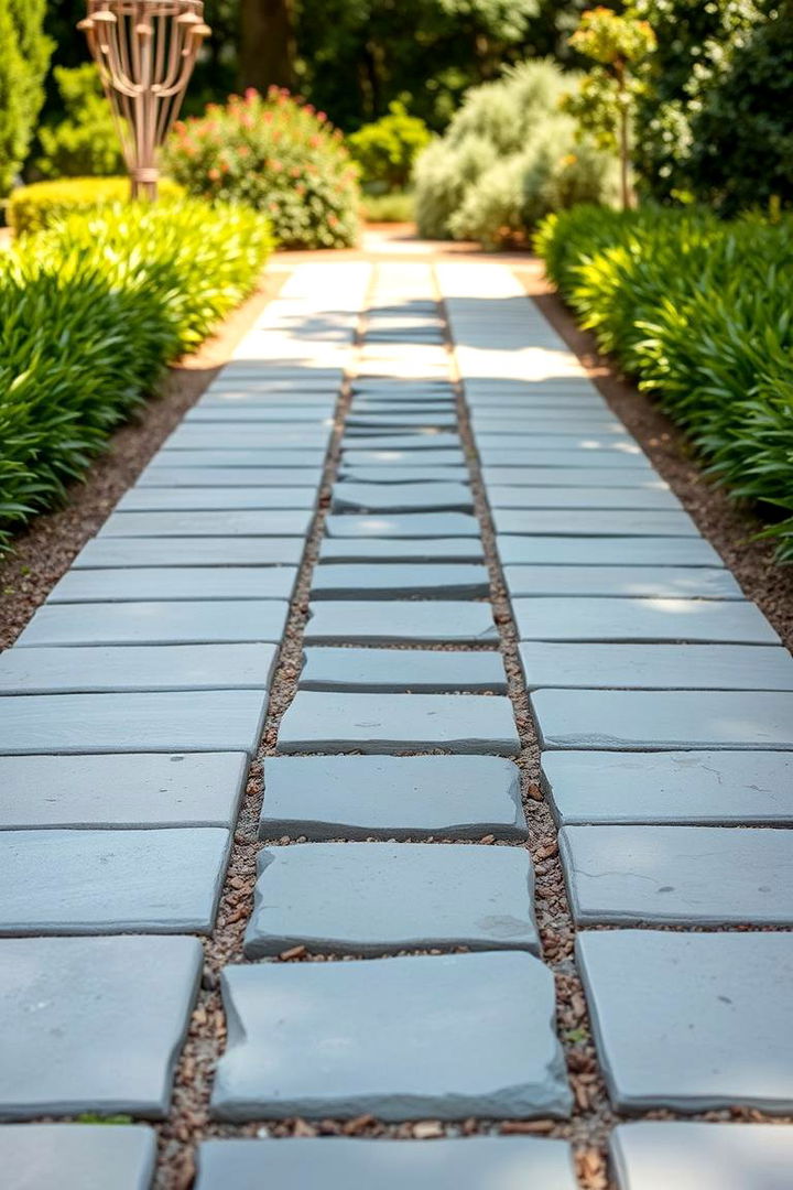 Symmetrical Path Design - 22 Stepping Stone Walkway Ideas