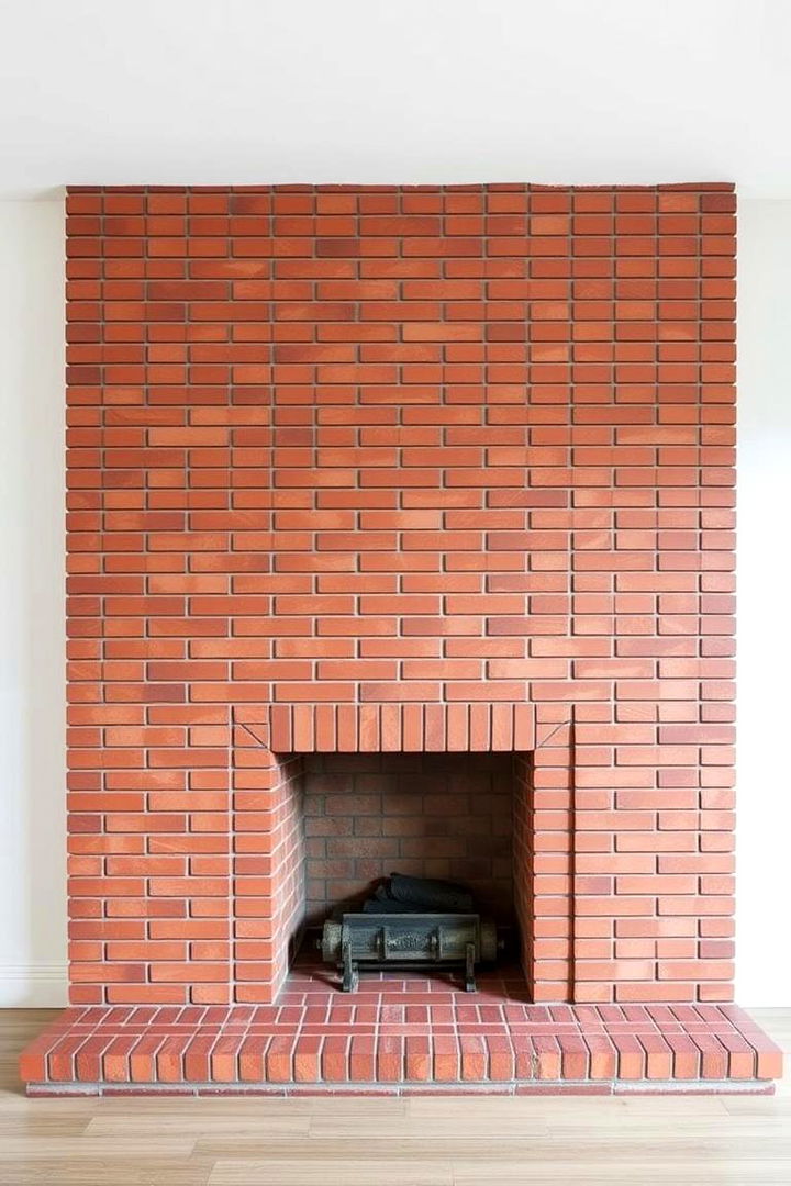 Symmetry in Brick Layouts - 22 Brick Fireplace Ideas