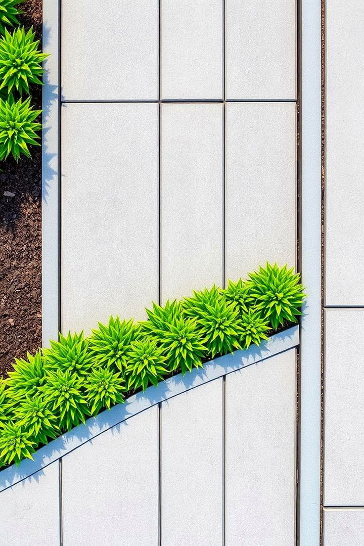 Synthetic Edging Border Idea - 22 Low Maintenance Garden Border Ideas