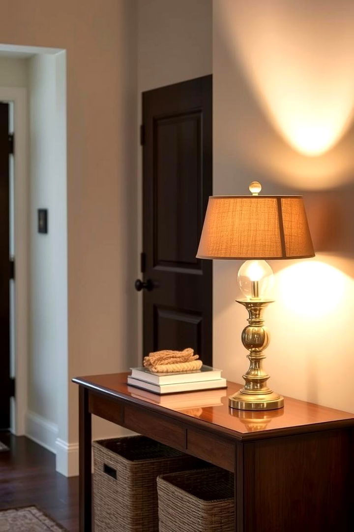 Table Lamps in Entry Consoles - 22 Entryway Lighting Ideas