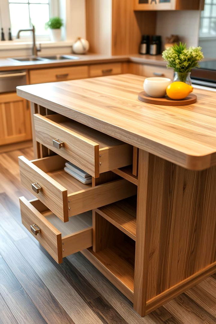 Table with Integrated Storage - 22 Small Kitchen Table Ideas
