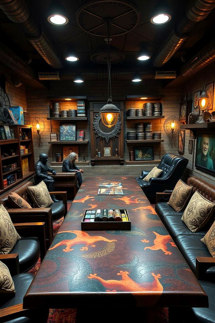 Tabletop Role Playing Lounge - 22 Basement Game Room Ideas