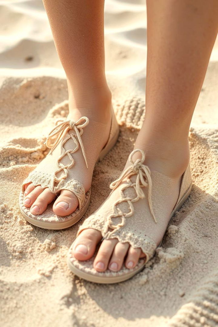 Tactile Sand Friendly Footwear - 22 Beach Wedding Ideas