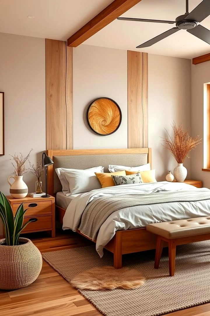 Tan and Wood Harmony - 22 Tan Bedroom Ideas