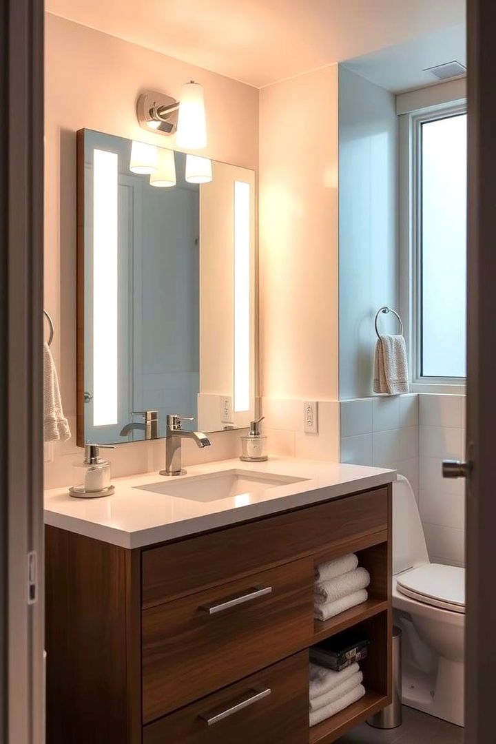 Task Focused Vanity Lighting - 22 Bathroom Lighting Ideas Over Mirror