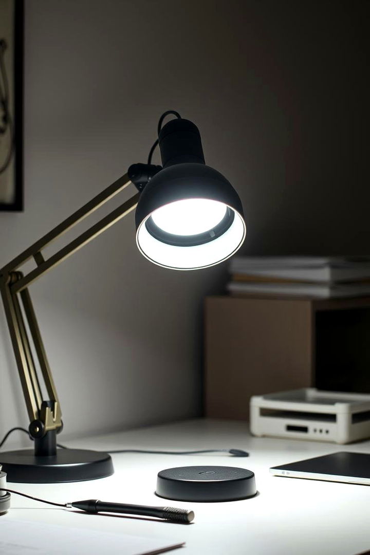 Task Lighting for Focused Work - 22 Home Office Lighting Ideas