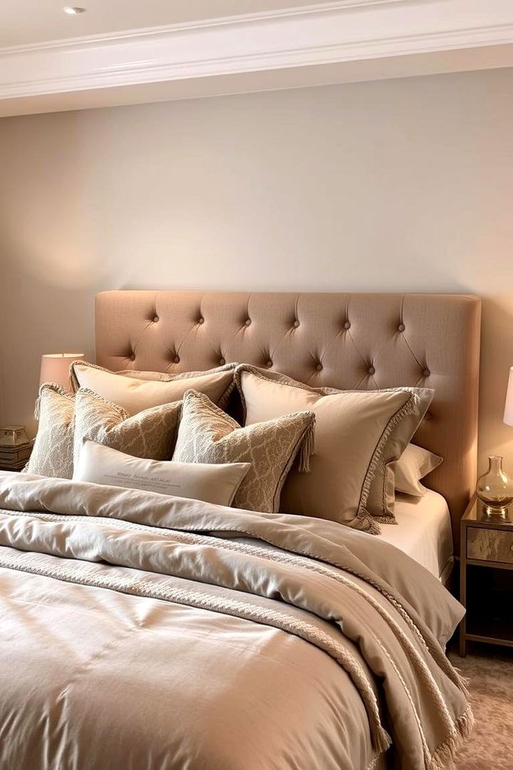 Taupe Bedding Elegance - 22 Taupe Bedroom Ideas