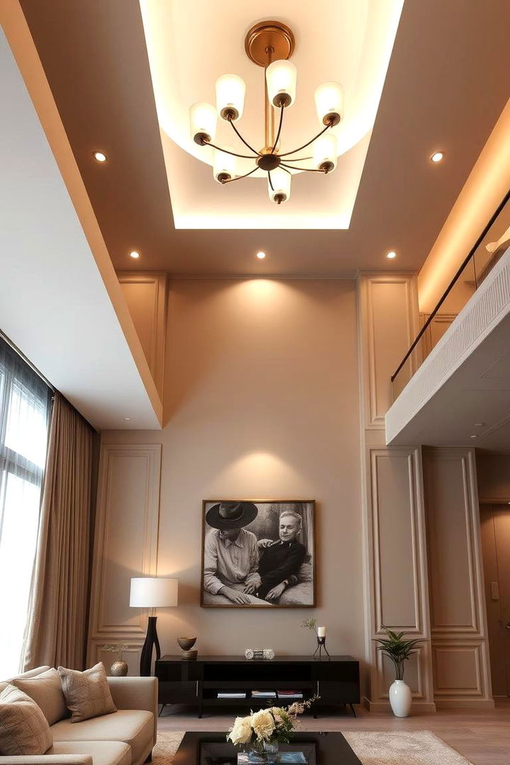 Taupe Living Room with Ambient Lighting - 22 Taupe Living Room Ideas