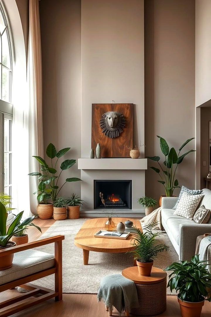 Taupe Living with Natural Elements - 22 Taupe Living Room Ideas