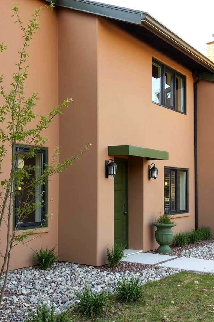 Taupe and Olive Green Balance - 22 Exterior Taupe House Color Combinations