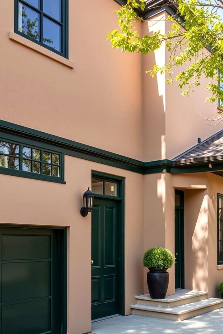 Taupe with Deep Forest Green - 22 Exterior Taupe House Color Combinations