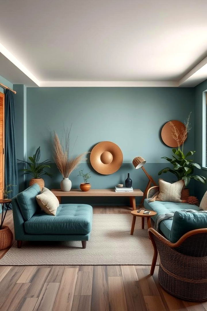 Teal and Earth Tones Fusion - 22 Teal Bedroom Ideas