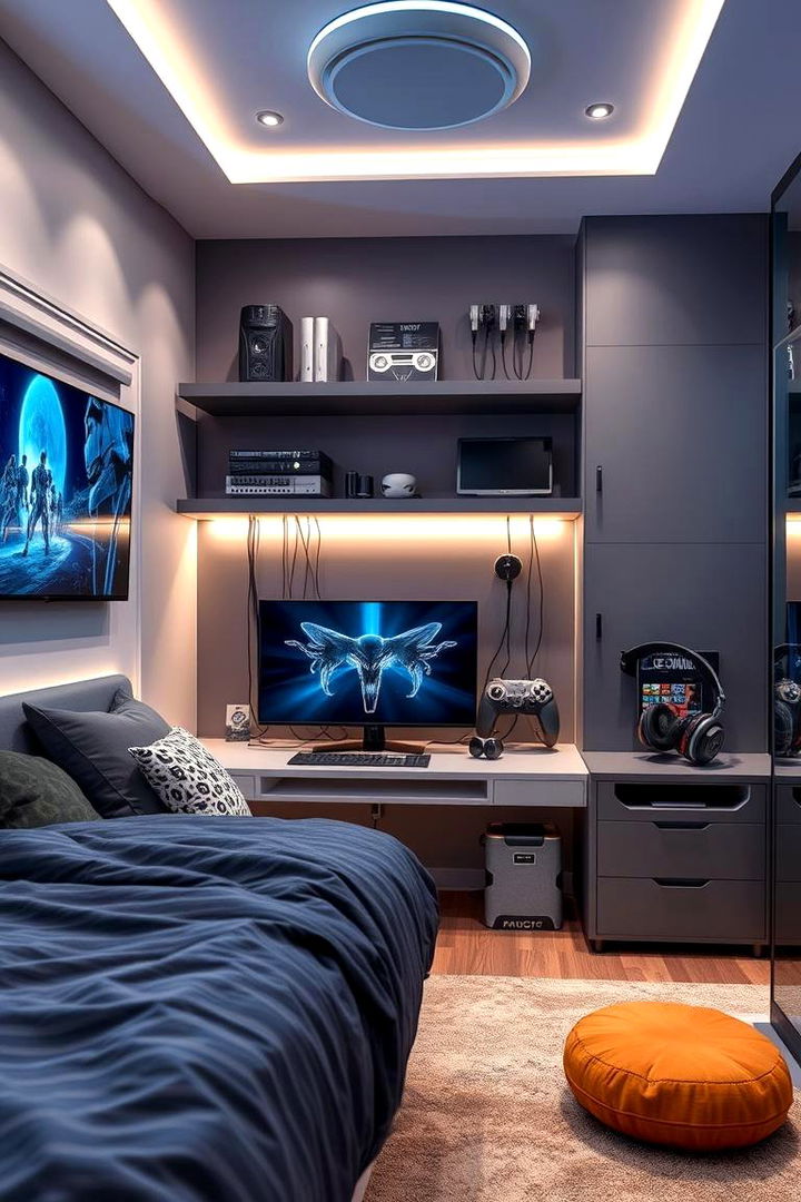 Tech Friendly Space - 22 Boys Room Ideas