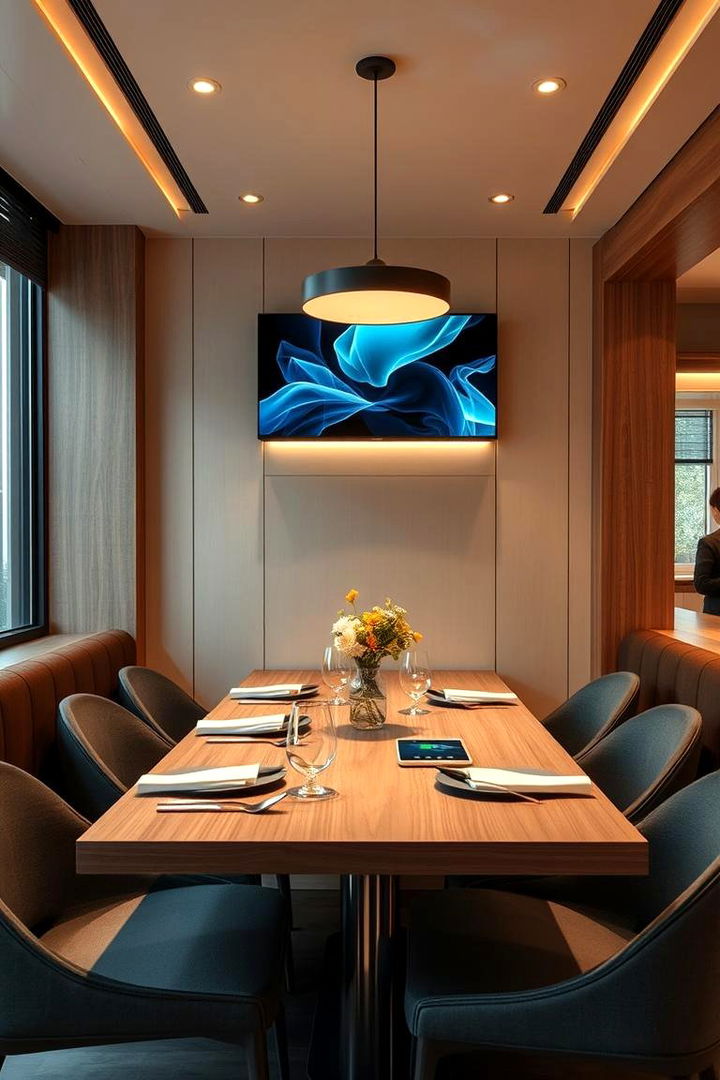 Tech Integrated Dining Experience - 22 Modern Dining Room Ideas