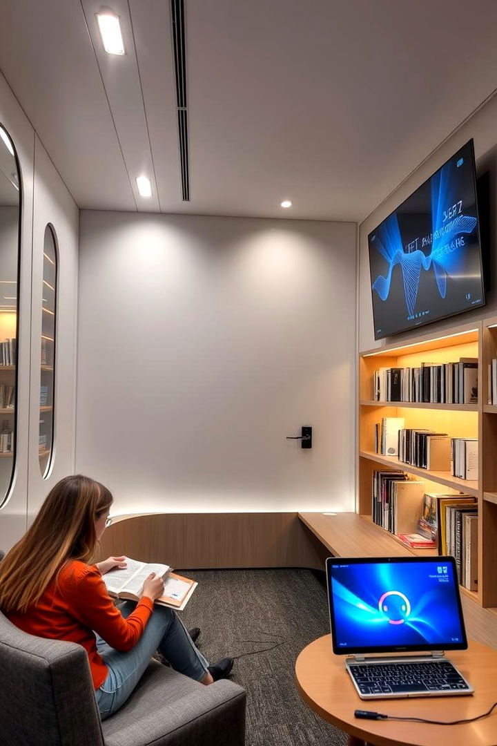 Tech Integrated Reading Space - 22 Reading Room Ideas