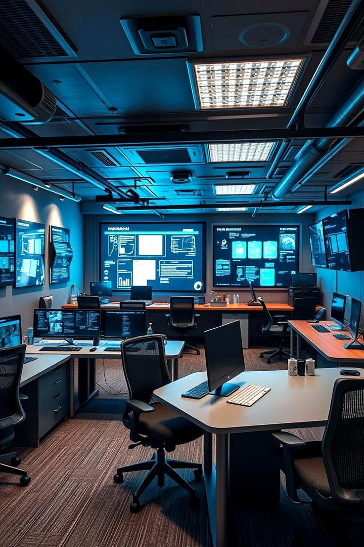 Tech Integrated Smart Office - 22 basement office ideas