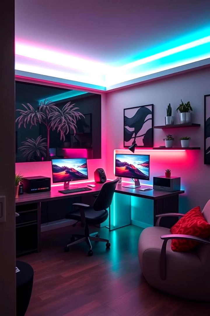 Tech Integrated Teen Space - 22 Teen Girl Bedroom Ideas